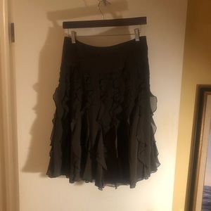 Brown Ruffle skirt